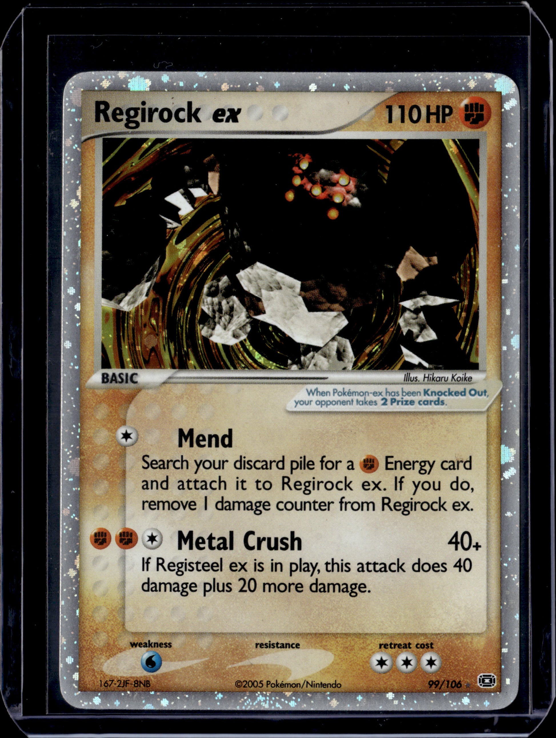 Regirock ex Emerald #99/106 Holofoil Pokémon Card (front)