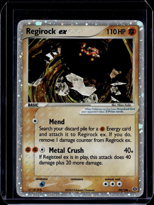 Regirock ex Emerald #99/106 Holofoil Pokémon Card (front)
