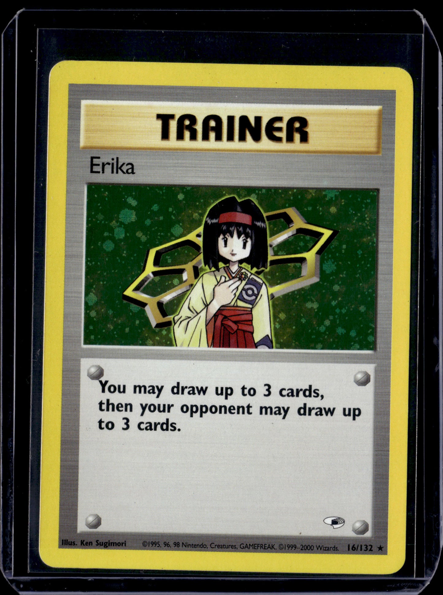 Erika (16) Gym Heroes #016/132 Unlimited Holofoil Pokémon Card (front)