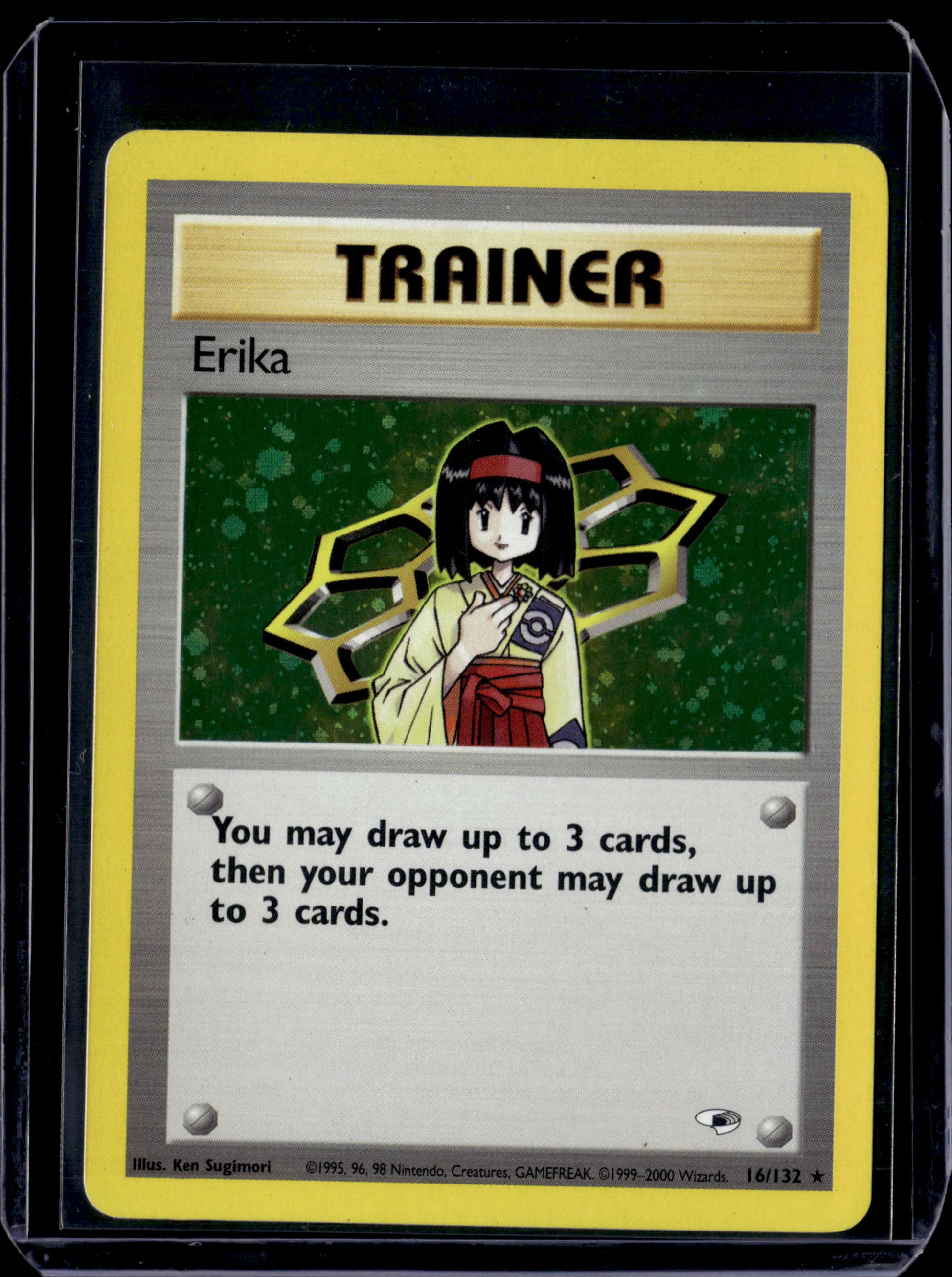 Erika (16) Gym Heroes #016/132 Unlimited Holofoil Pokémon Card (front)