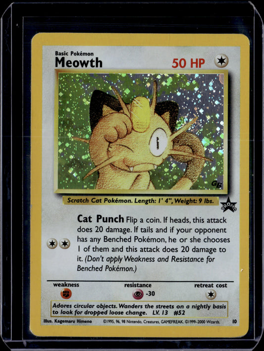 Meowth WoTC Promo #10/53 Holofoil Pokémon Card (front)