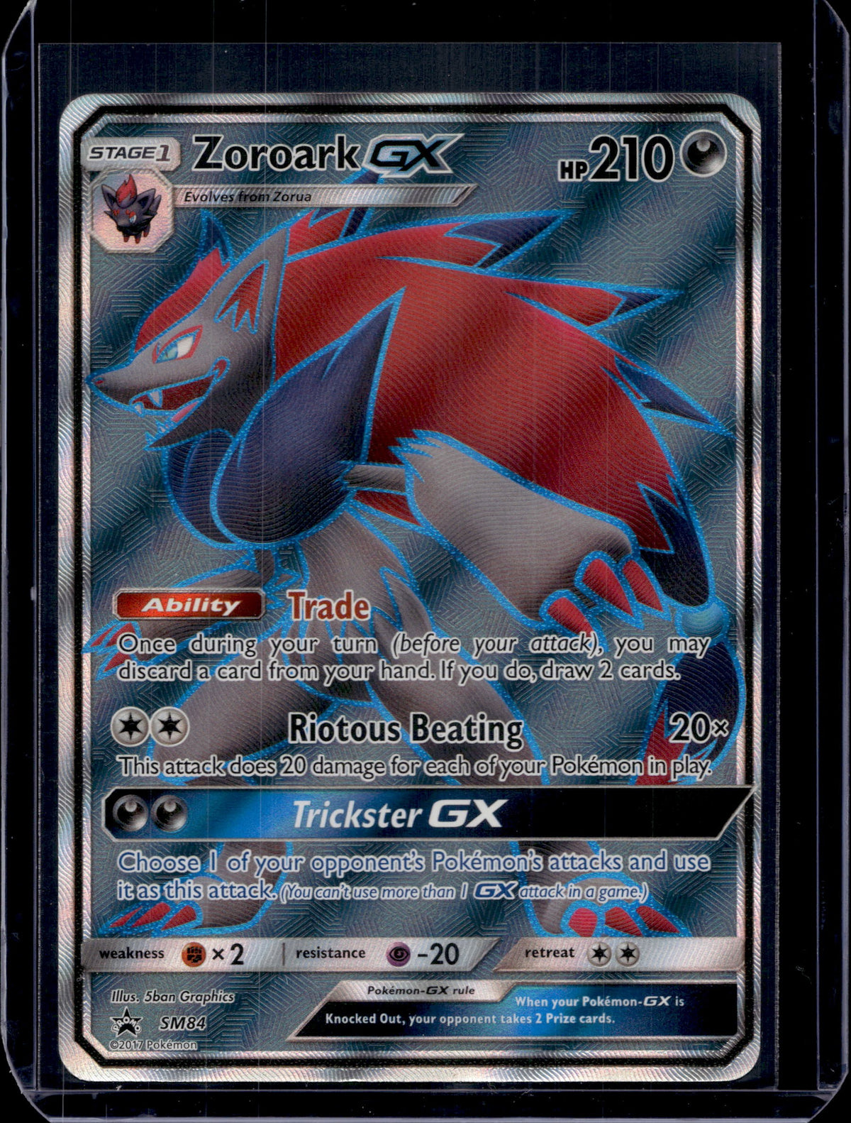 Zoroark GX - SM84 SM Promos #SM84 Holofoil Pokémon Card (front)