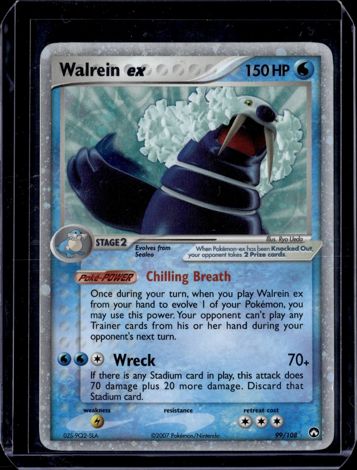 Walrein ex Power Keepers #99/108 Holofoil Pokémon Card (front)