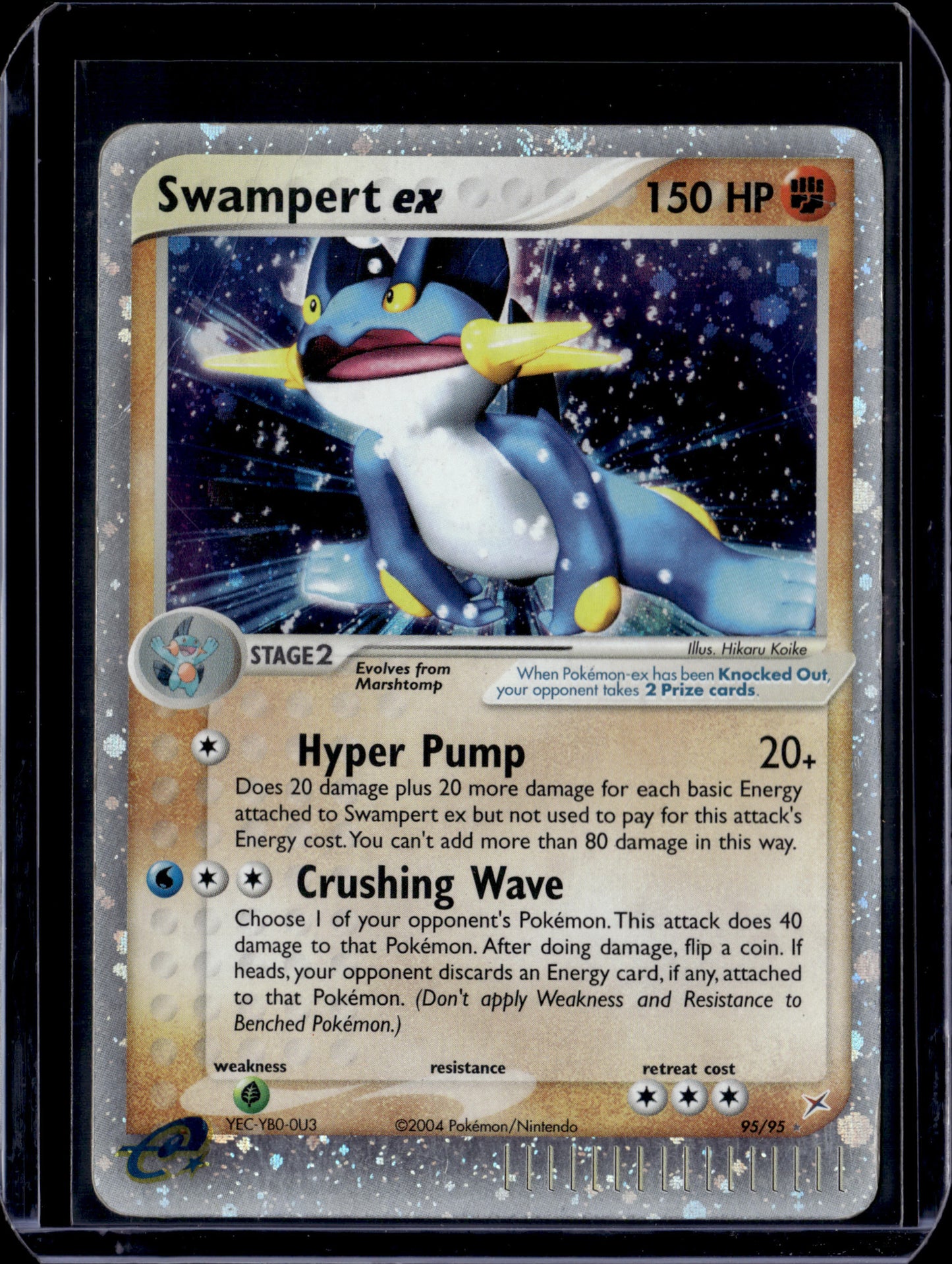 Swampert ex Team Magma vs Team Aqua #95/95 Holofoil Pokémon Card (front)