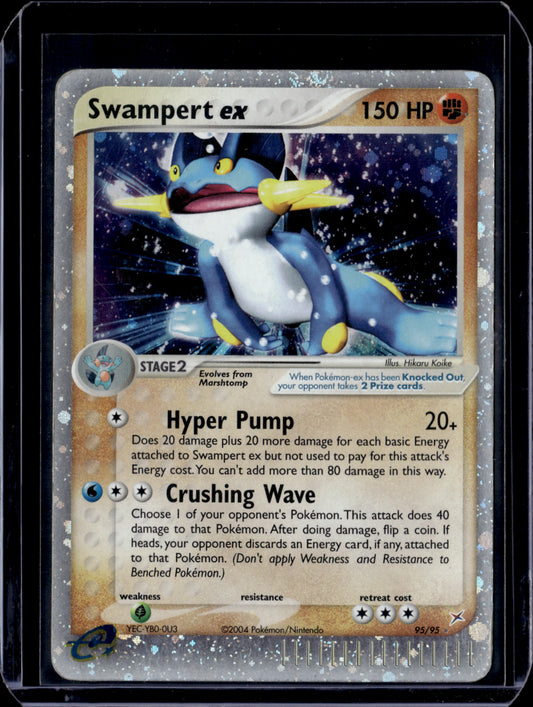 Swampert ex Team Magma vs Team Aqua #95/95 Holofoil Pokémon Card (front)