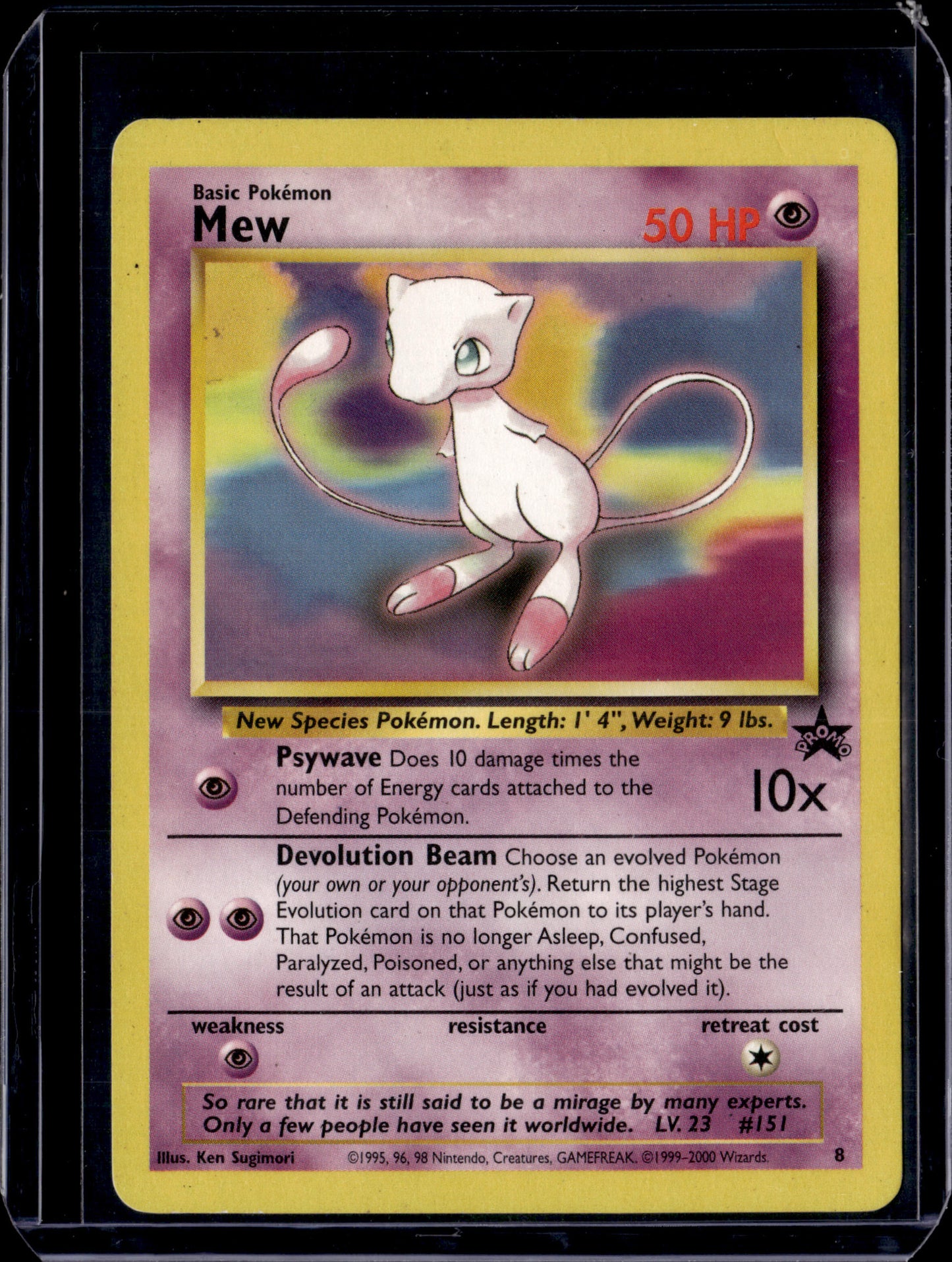 Mew - 8 (Glossy Finish) WoTC Promo #8 Normal Pokémon Card (front)