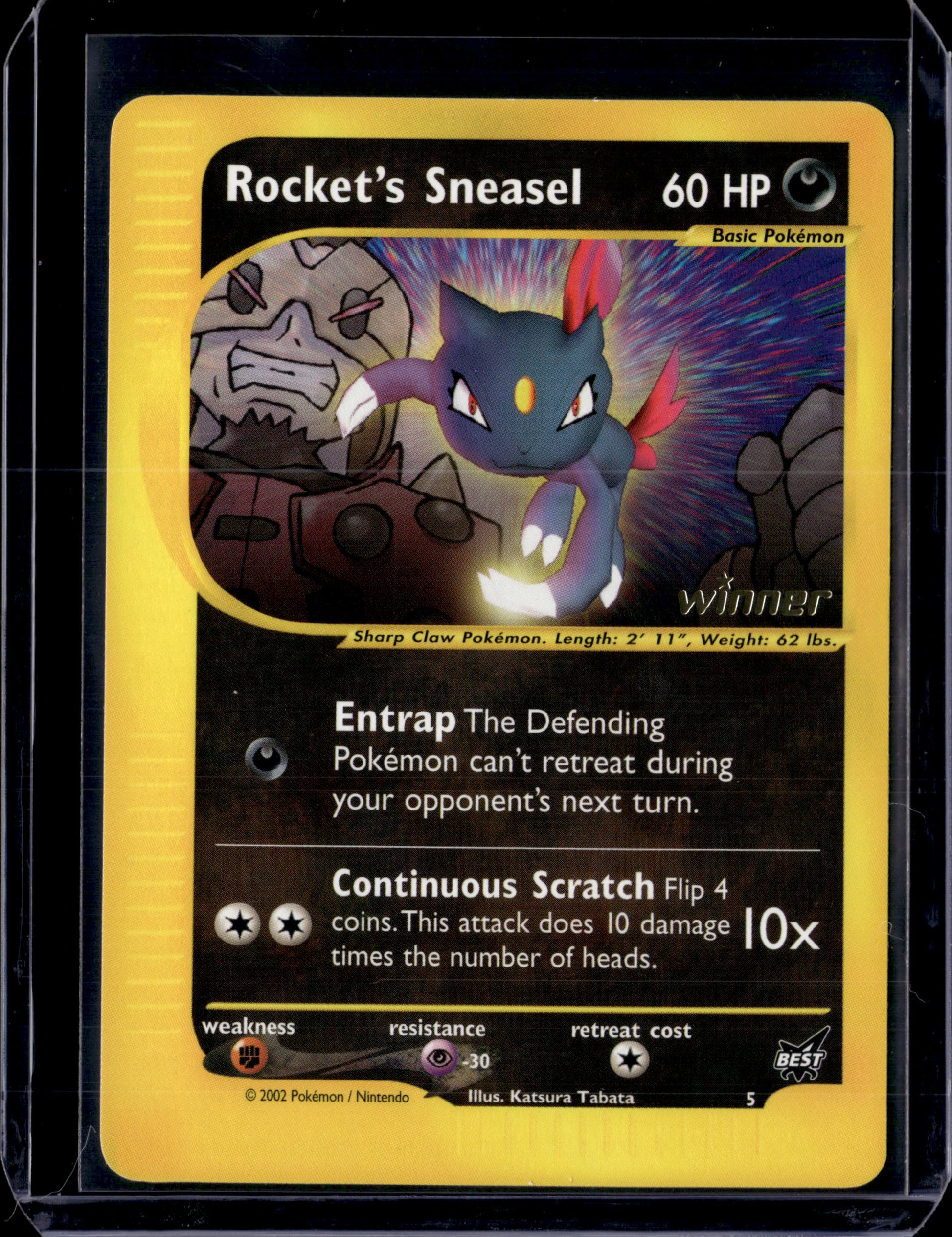Rocket's Sneasel - 5 [Winner] Best of Promos #005/009 Normal Pokémon Card (front)