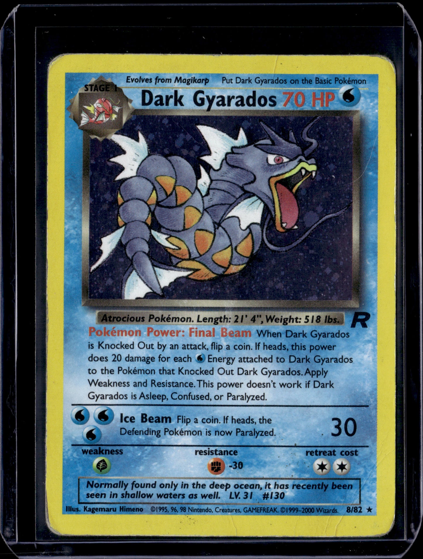 Dark Gyarados (8) Team Rocket #08/82 Unlimited Holofoil Pokémon Card (front)