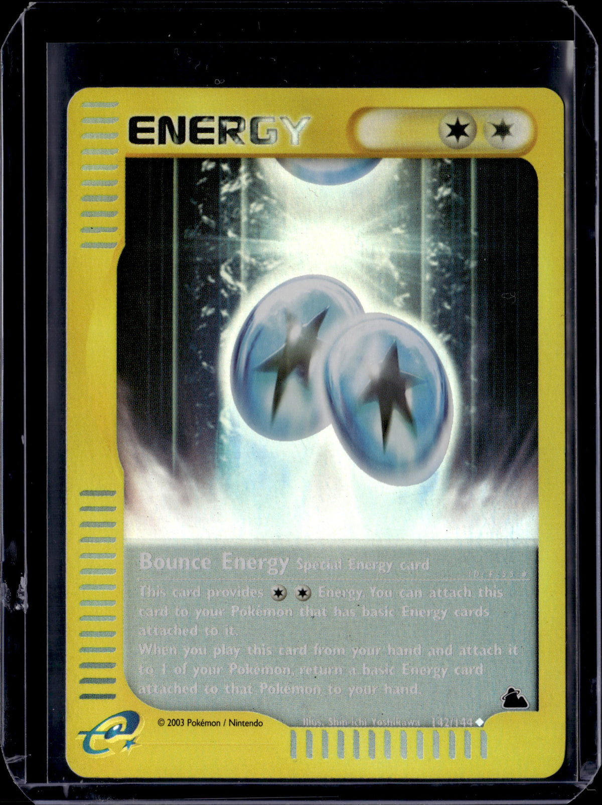 Bounce Energy Skyridge #142/144 Reverse Holofoil Pokémon Card (front)