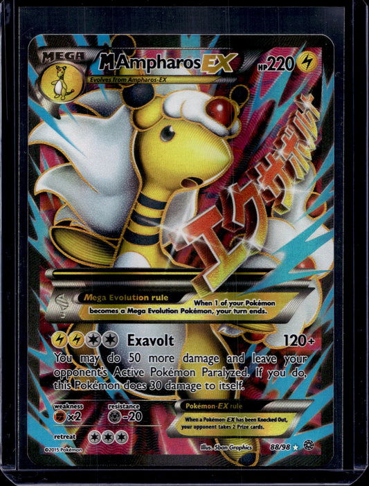M Ampharos EX (88 Full Art) XY - Ancient Origins #88/98 Holofoil Pokémon Card (front)