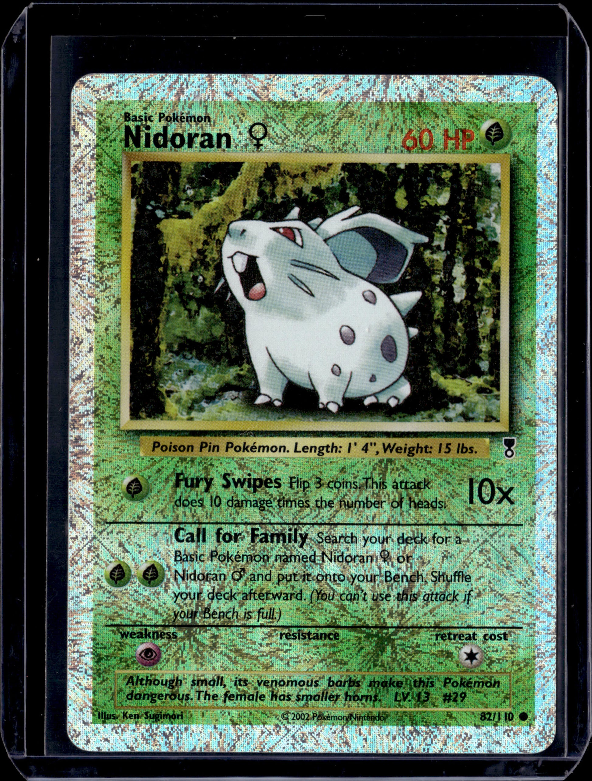 Nidoran F Legendary Collection #082/110 Reverse Holofoil Pokémon Card (front)