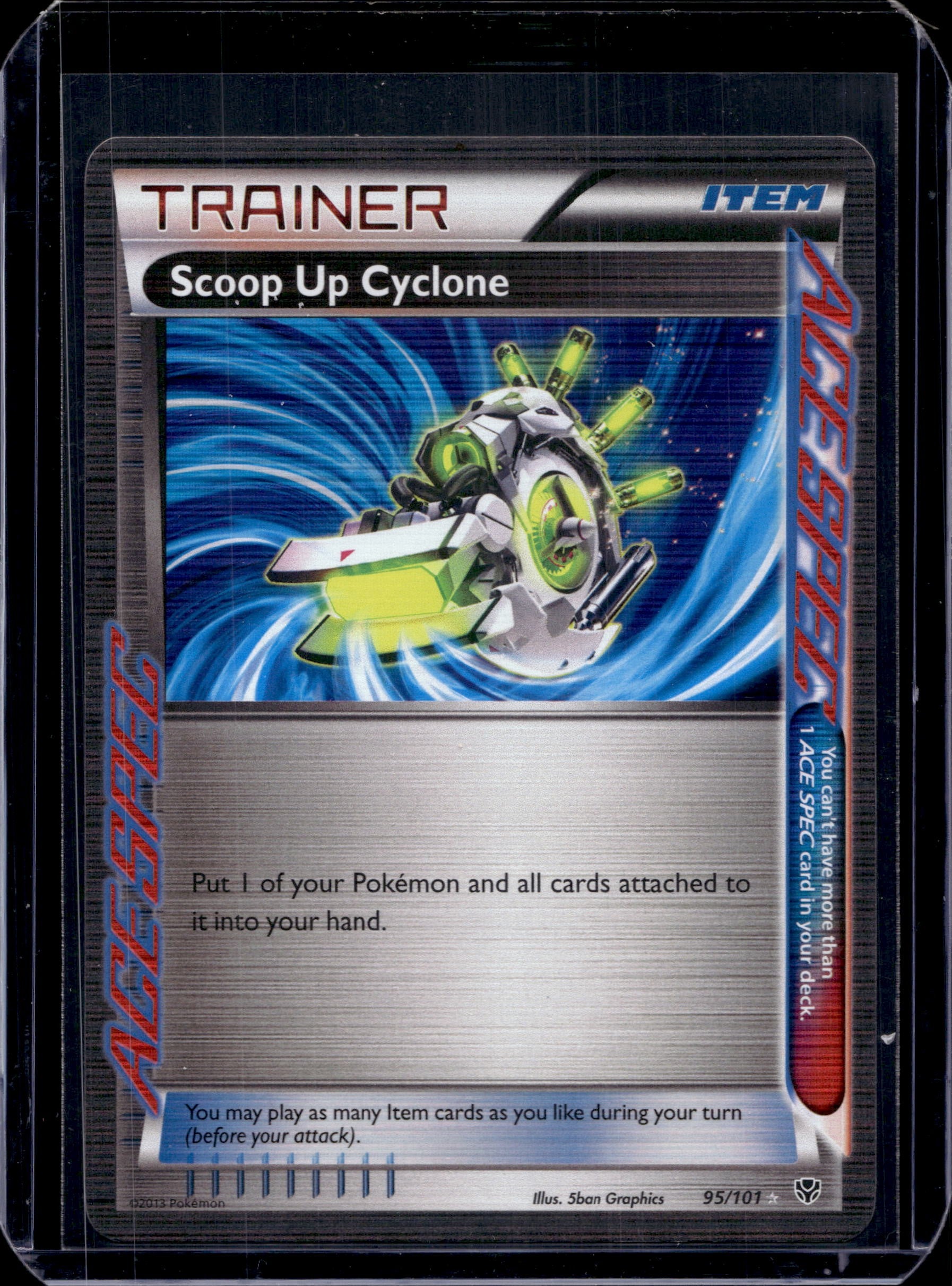 Scoop Up Cyclone Plasma Blast #95/101 Holofoil Pokémon Card (front)