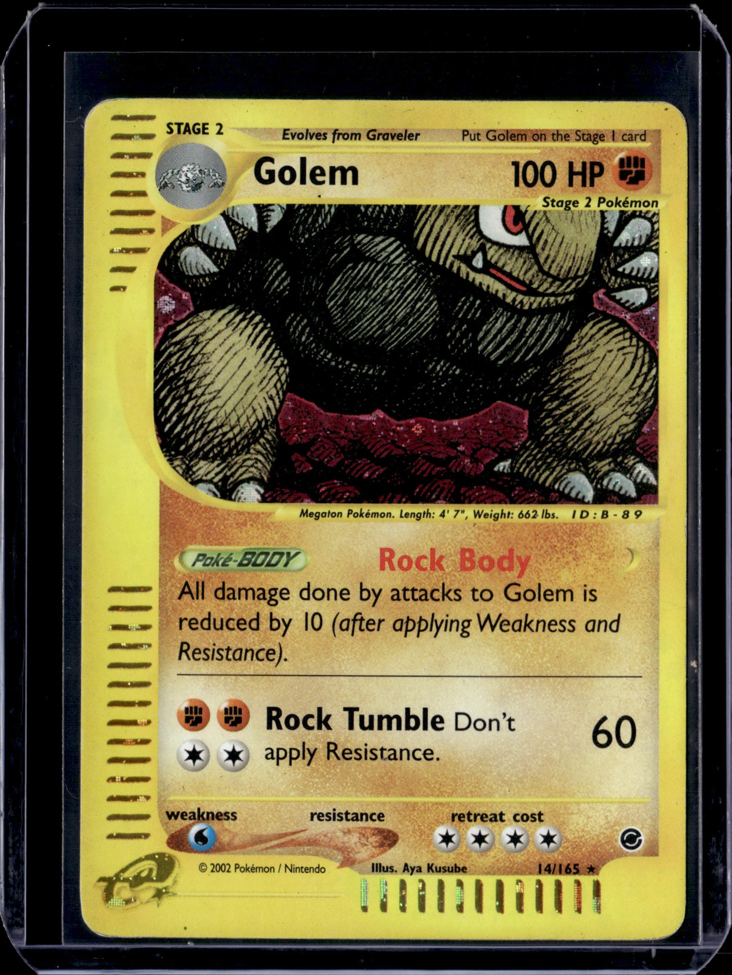 Golem (14) Expedition #014/165 Holofoil Pokémon Card (front)