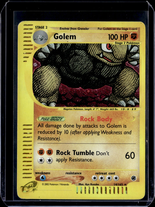 Golem (14) Expedition #014/165 Holofoil Pokémon Card (front)