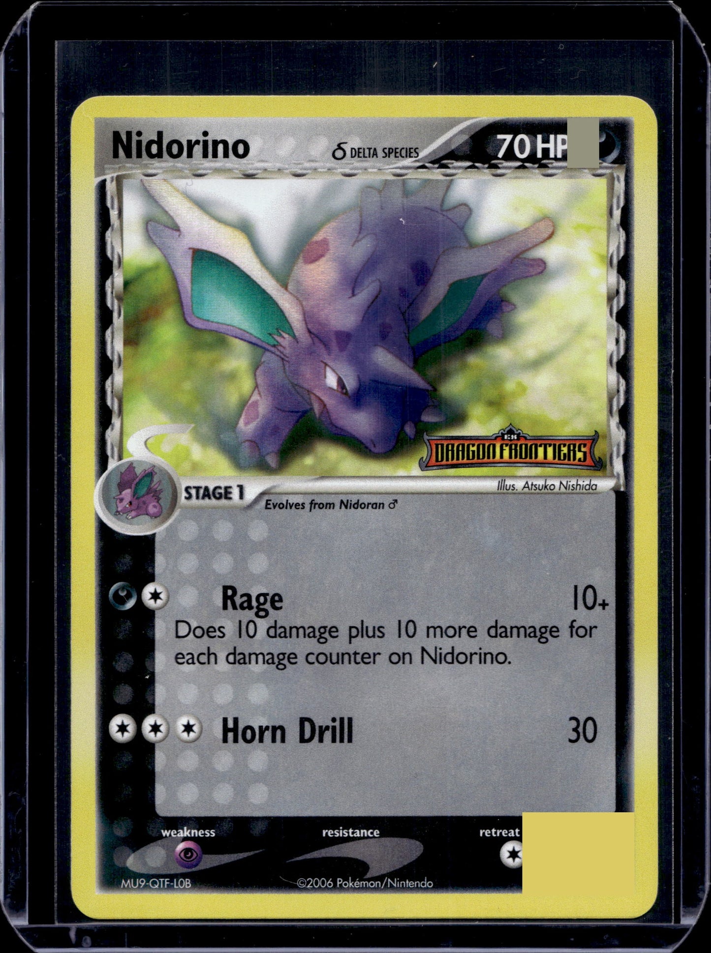 Nidorino (Delta Species) Dragon Frontiers #35/101 Reverse Holofoil Pokémon Card (front)