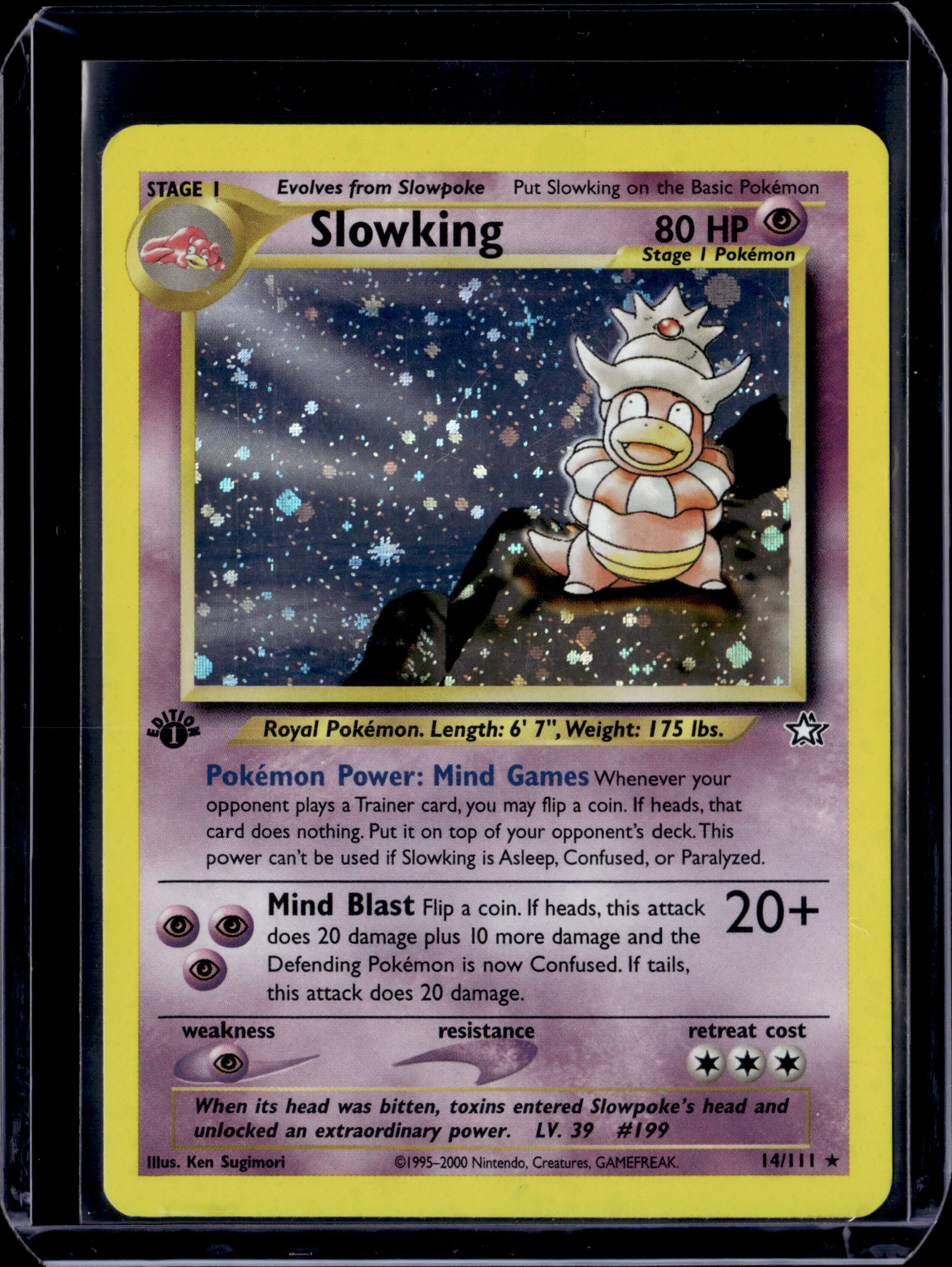Slowking Neo Genesis #014/111 1st Edition Holofoil Pokémon Card (front)