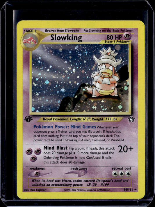 Slowking Neo Genesis #014/111 1st Edition Holofoil Pokémon Card (front)