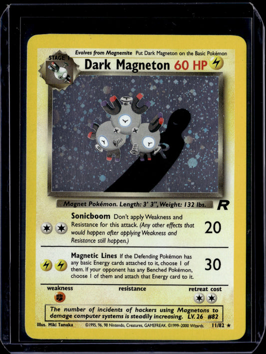 Dark Magneton (11) Team Rocket #11/82 Unlimited Holofoil Pokémon Card (front)