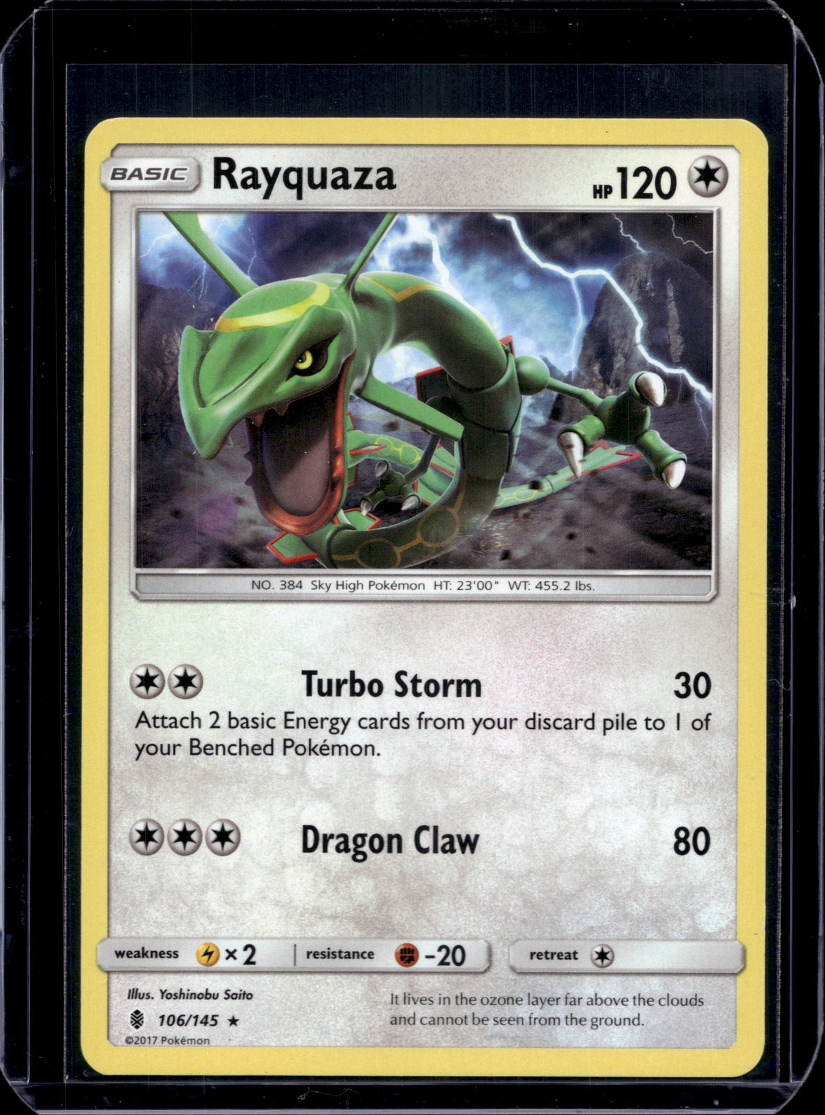Rayquaza SM - Guardians Rising #106/145 Normal Pokémon Card (front)