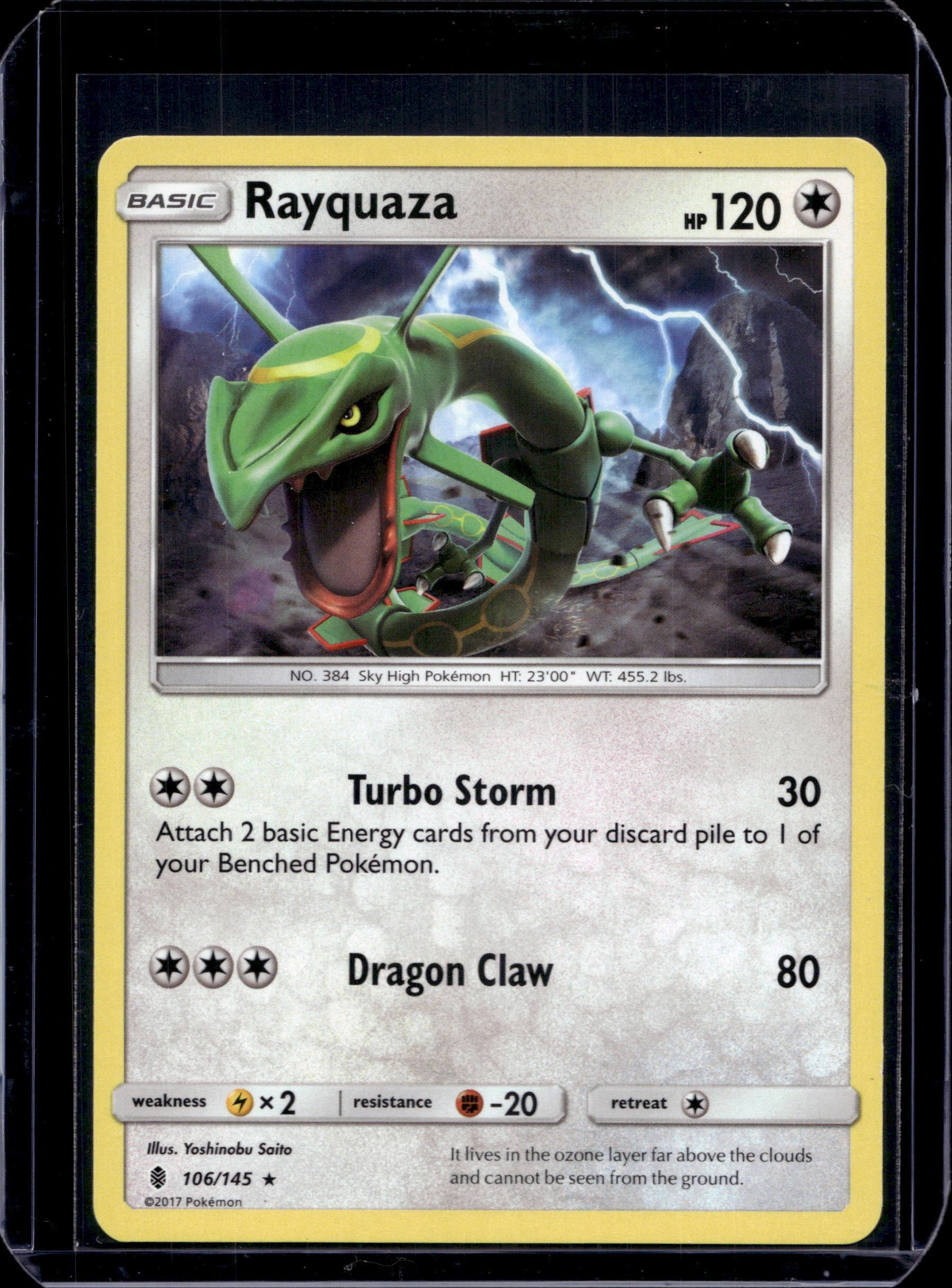 Rayquaza SM - Guardians Rising #106/145 Normal Pokémon Card (front)