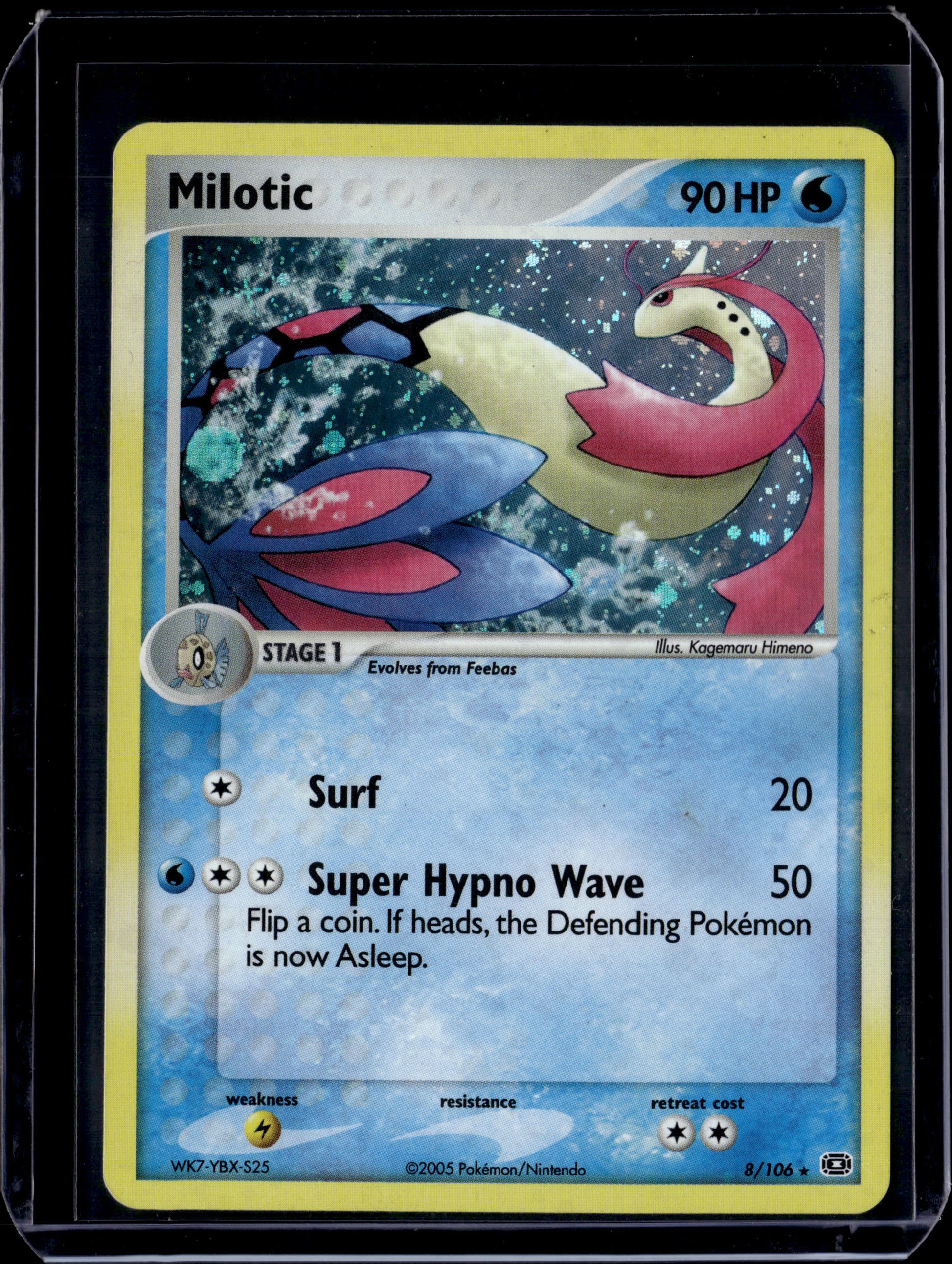 Milotic Emerald #8/106 Holofoil Pokémon Card (front)