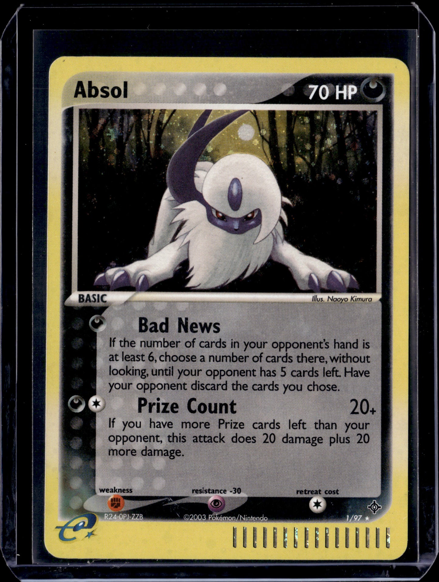 Absol Dragon #1/97 Holofoil Pokémon Card (front)