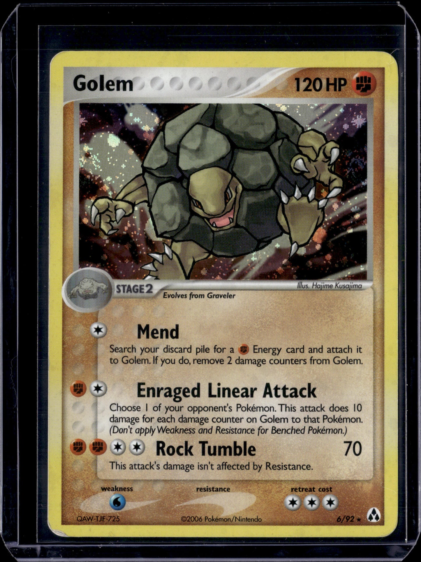 Golem Legend Maker #6/92 Holofoil Pokémon Card (front)