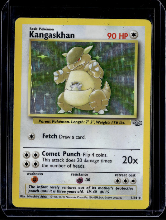 Kangaskhan (5) Jungle #05/64 Unlimited Holofoil Pokémon Card (front)