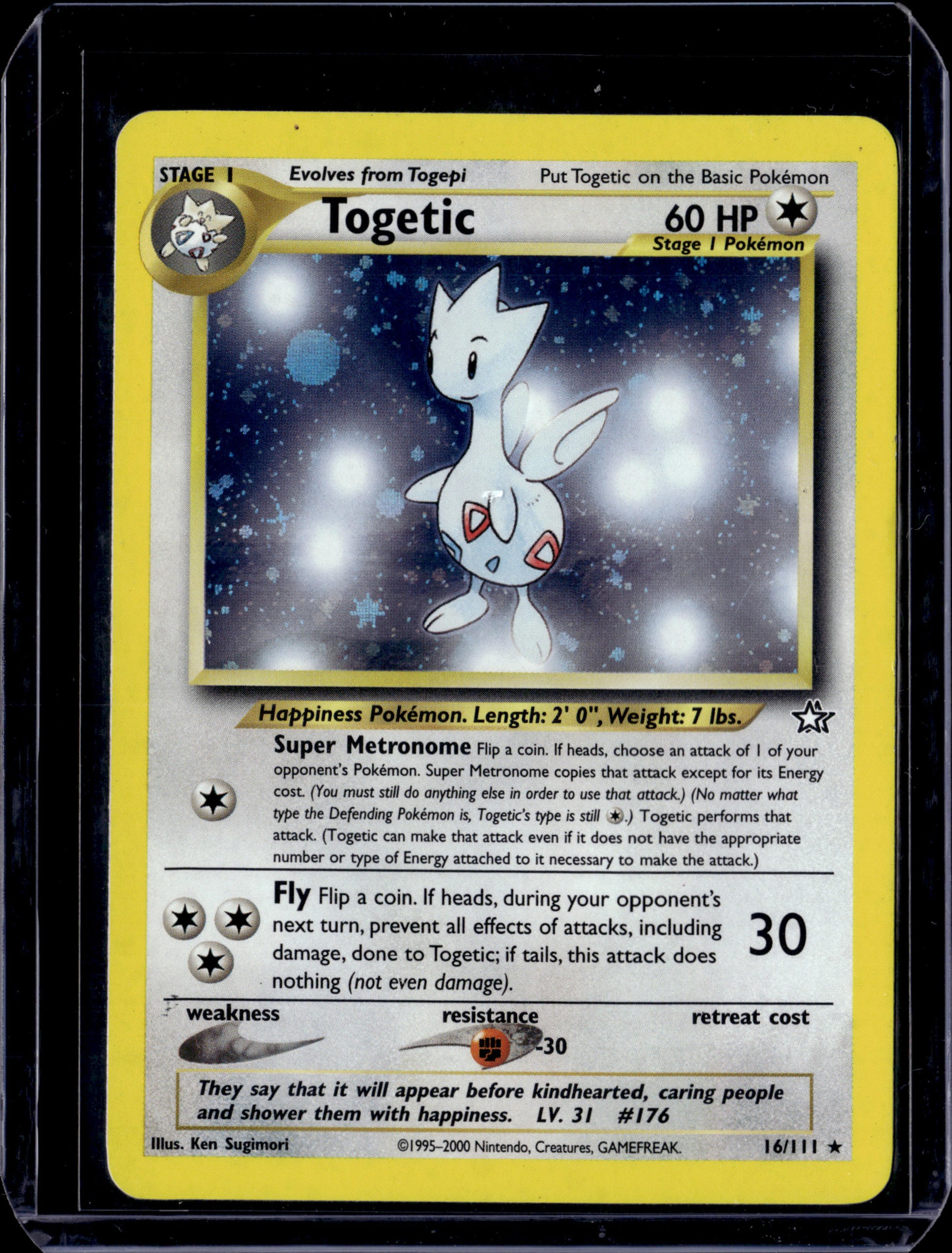 Togetic Neo Genesis #016/111 Unlimited Holofoil Pokémon Card (front)