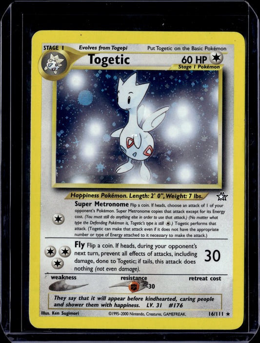 Togetic Neo Genesis #016/111 Unlimited Holofoil Pokémon Card (front)