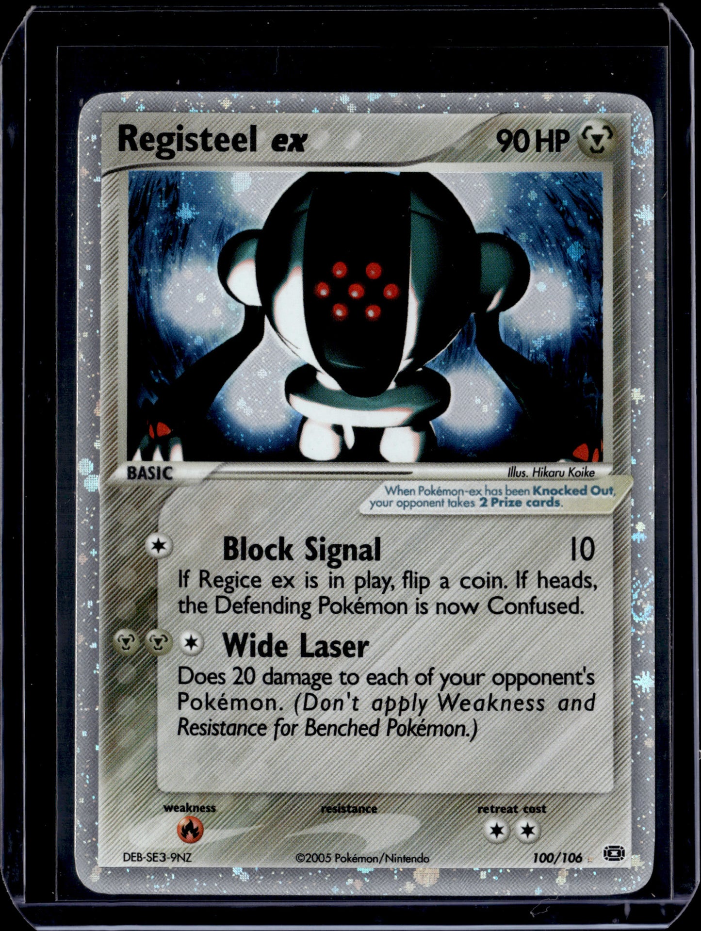 Registeel ex Emerald #100/106 Holofoil Pokémon Card (front)