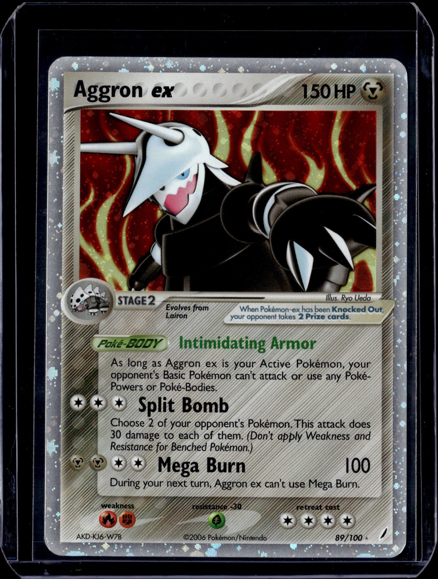 Aggron ex Crystal Guardians #89/100 Holofoil Pokémon Card (front)