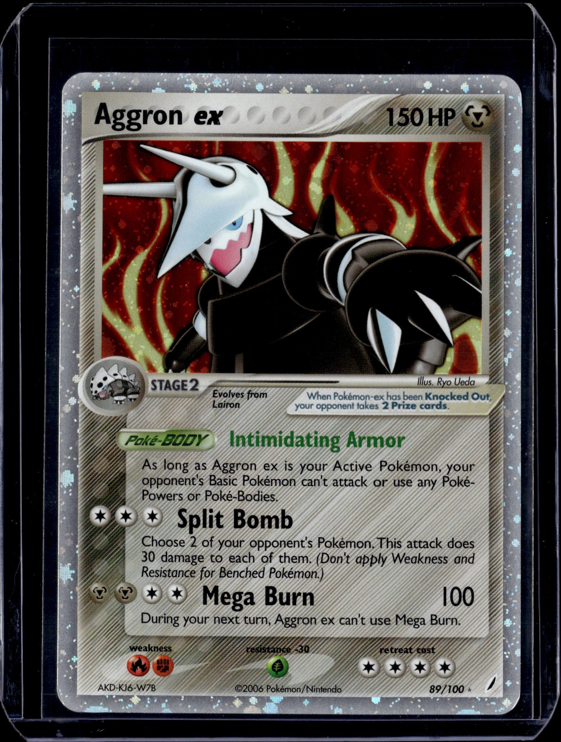 Aggron ex Crystal Guardians #89/100 Holofoil Pokémon Card (front)