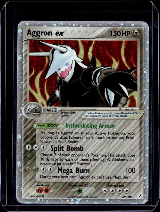 Aggron ex Crystal Guardians #89/100 Holofoil Pokémon Card (front)