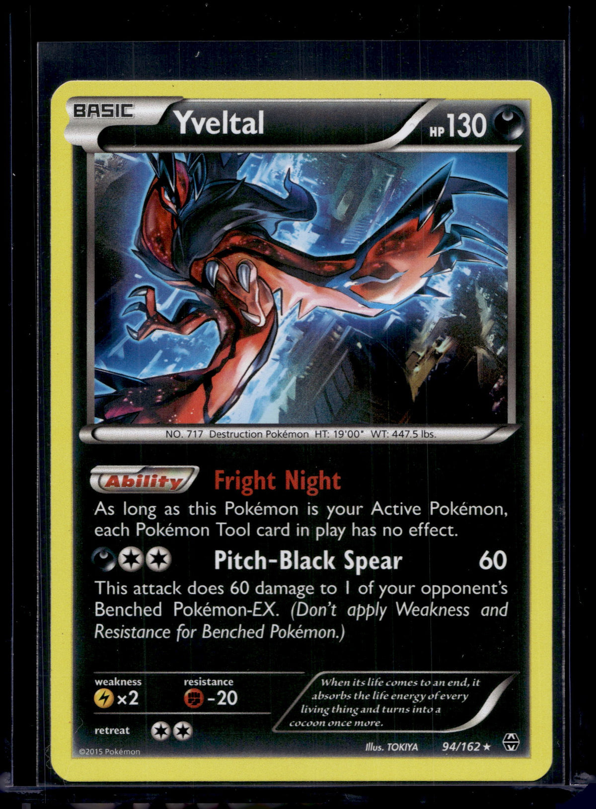 Yveltal XY - BREAKthrough #94/162 Holofoil Pokémon Card (front)