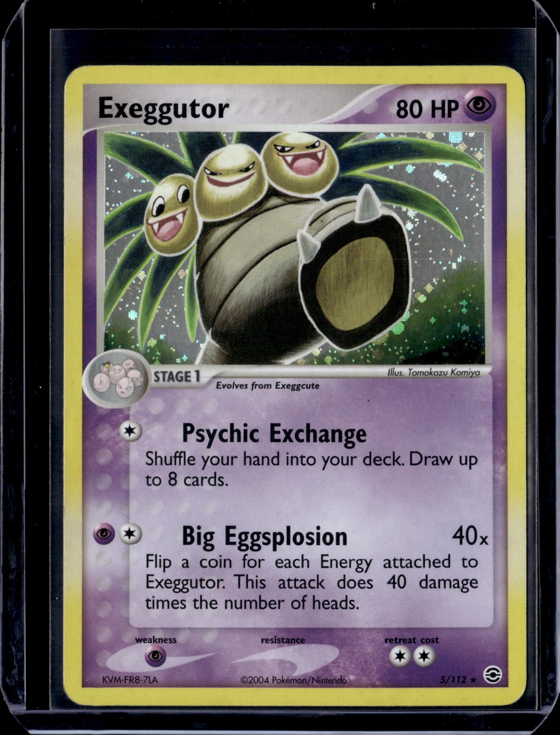 Exeggutor FireRed & LeafGreen #5/112 Holofoil Pokémon Card (front)