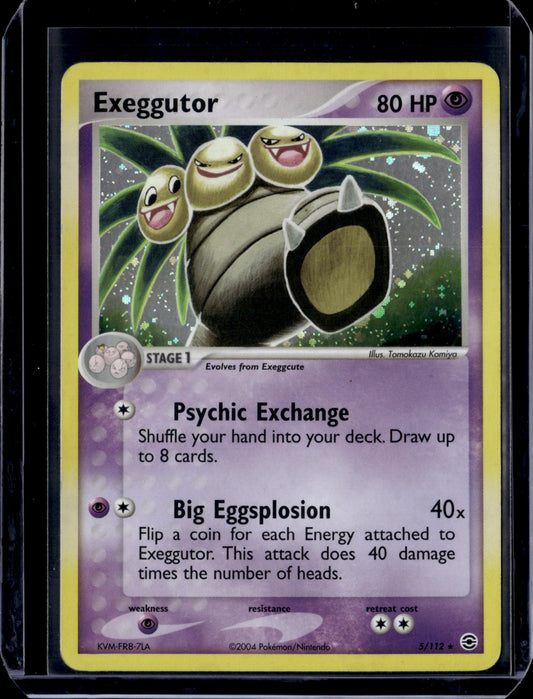 Exeggutor FireRed & LeafGreen #5/112 Holofoil Pokémon Card (front)