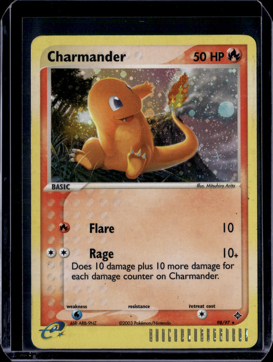 Charmander Dragon #98/97 Holofoil Pokémon Card (front)