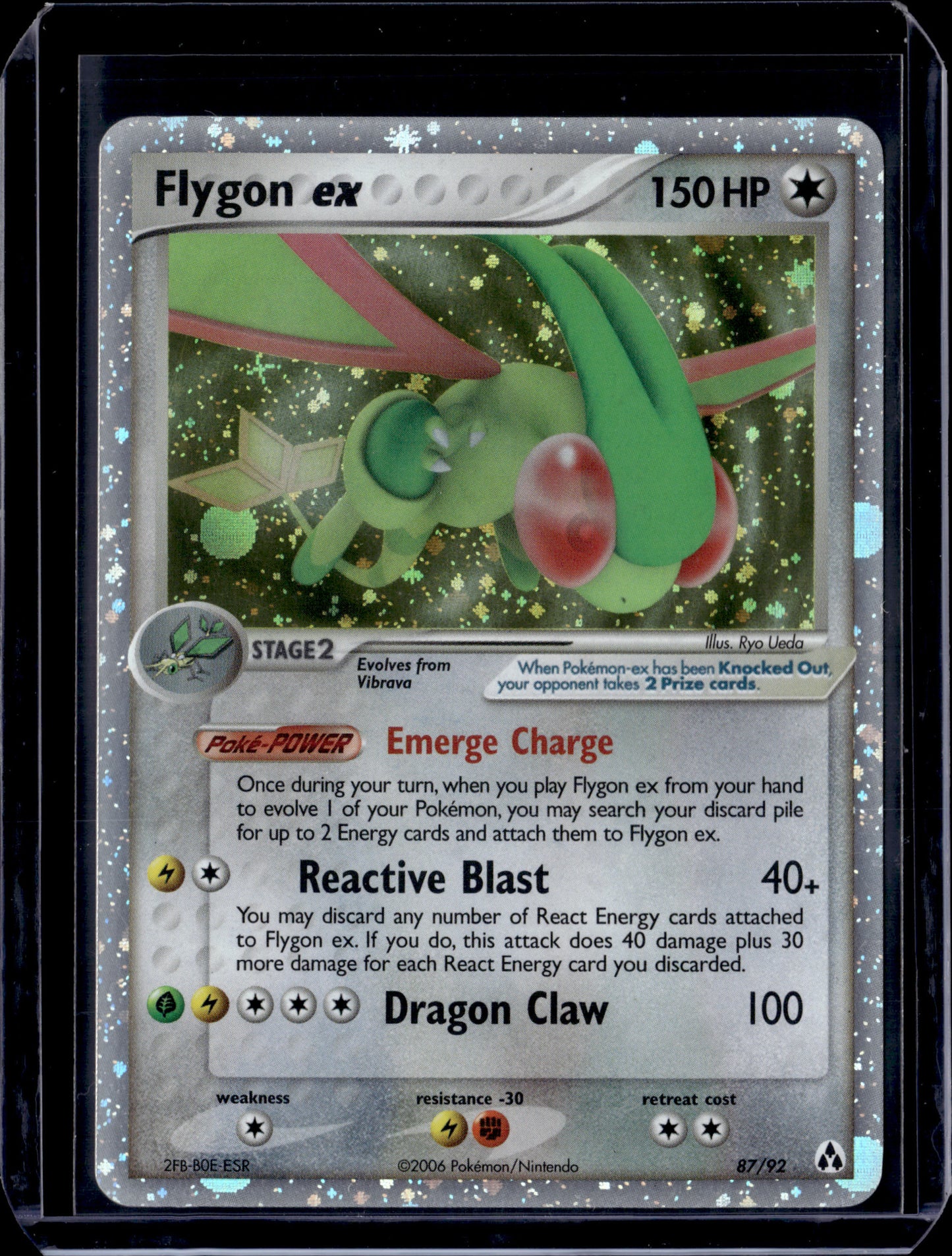 Flygon ex Legend Maker #87/92 Holofoil Pokémon Card (front)