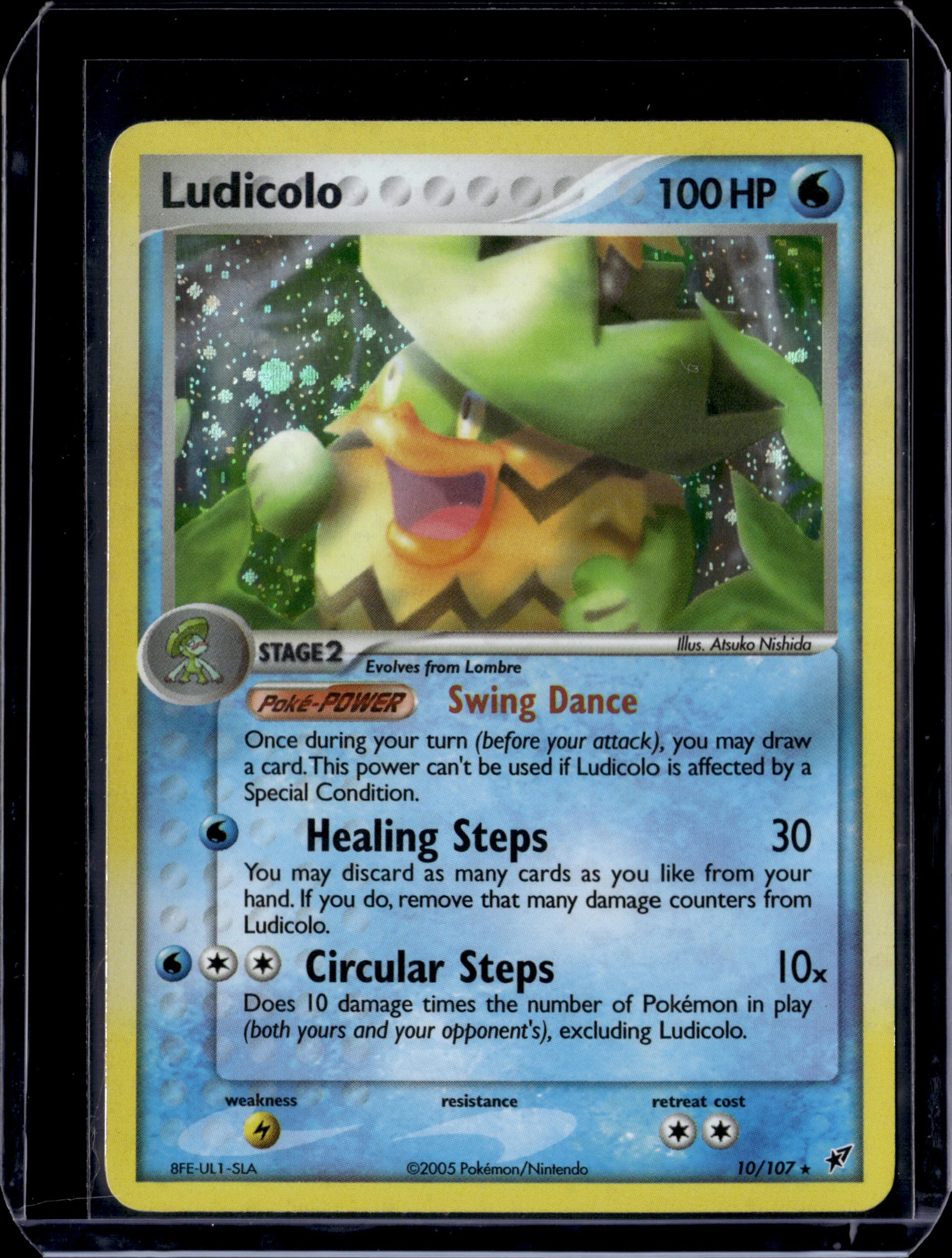 Ludicolo - 010/107 Deoxys #10/107 Holofoil Pokémon Card (front)