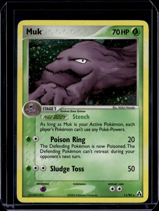 Muk Legend Maker #11/92 Holofoil Pokémon Card (front)