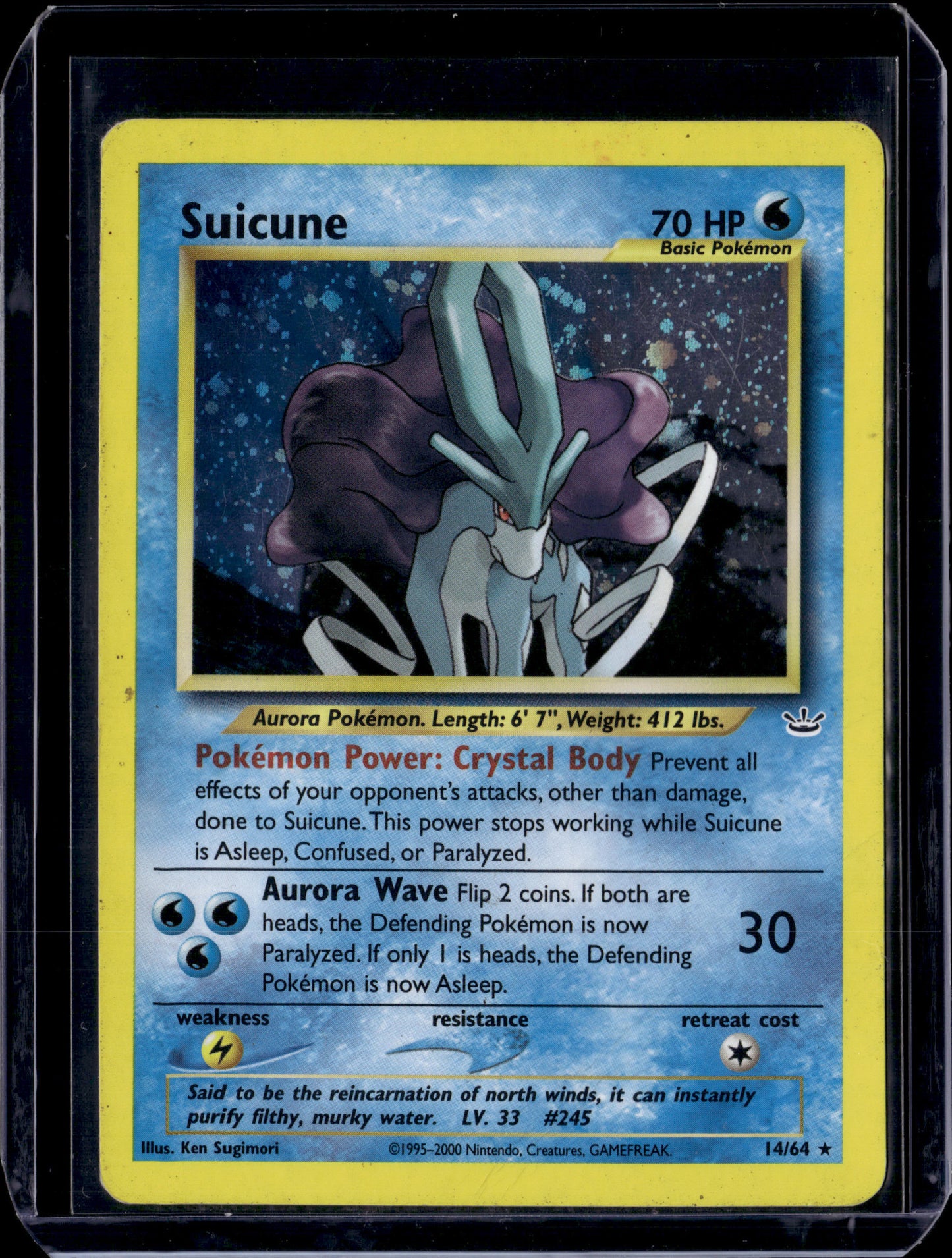 Suicune (14) Neo Revelation #14/64 Unlimited Holofoil Pokémon Card (front)