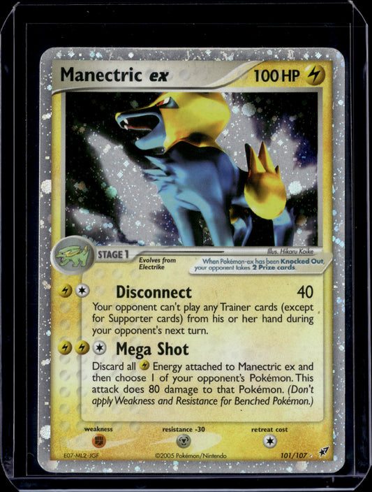 Manectric ex Deoxys #101/107 Holofoil Pokémon Card (front)