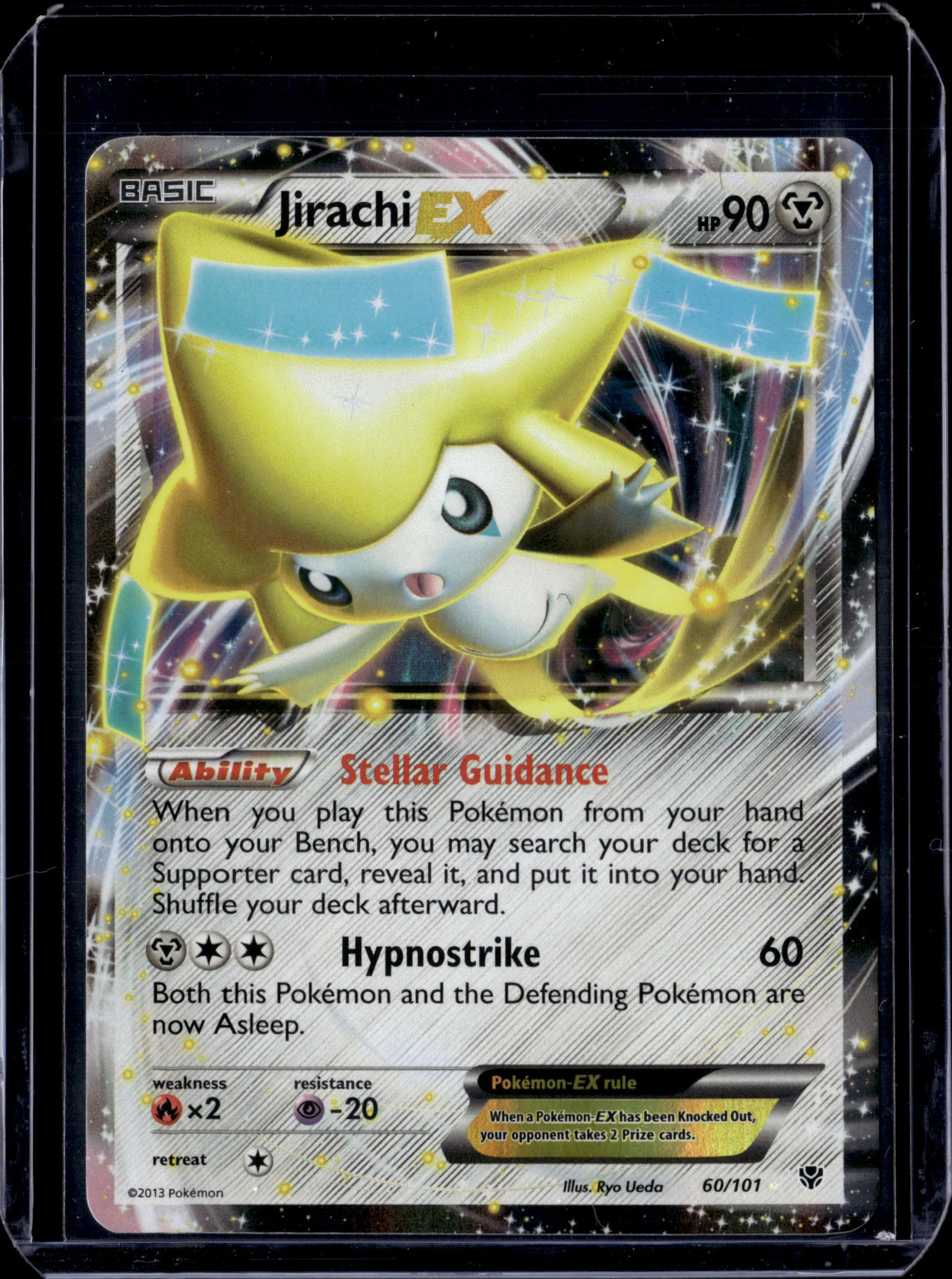 Jirachi EX Plasma Blast #60/101 Holofoil Pokémon Card (front)