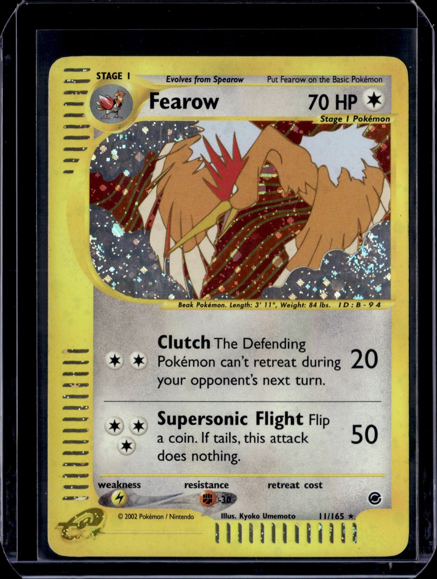 Fearow (11) Expedition #011/165 Holofoil Pokémon Card (front)
