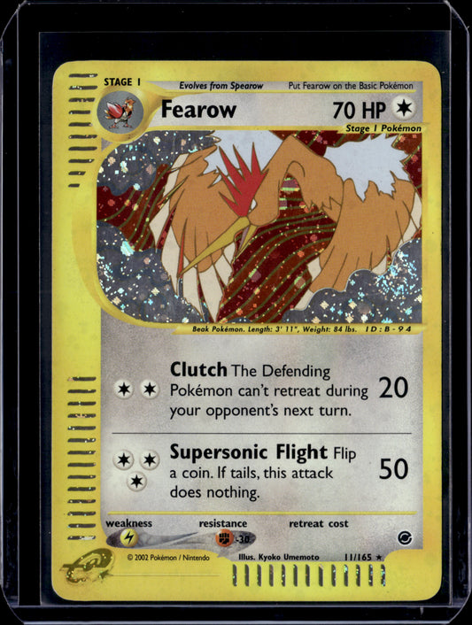 Fearow (11) Expedition #011/165 Holofoil Pokémon Card (front)