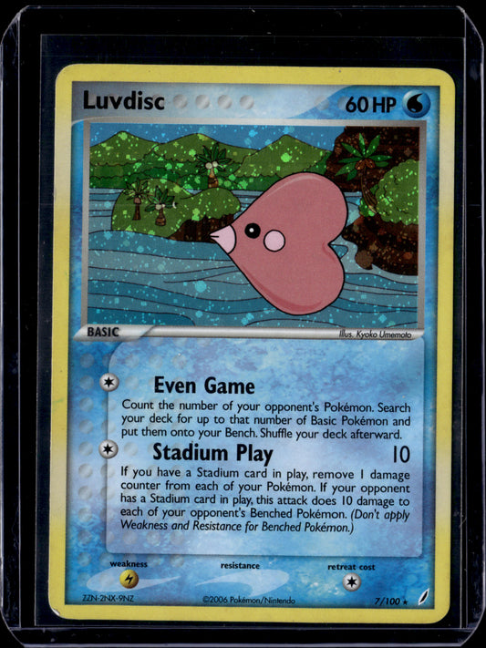 Luvdisc Crystal Guardians #7/100 Holofoil Pokémon Card (front)