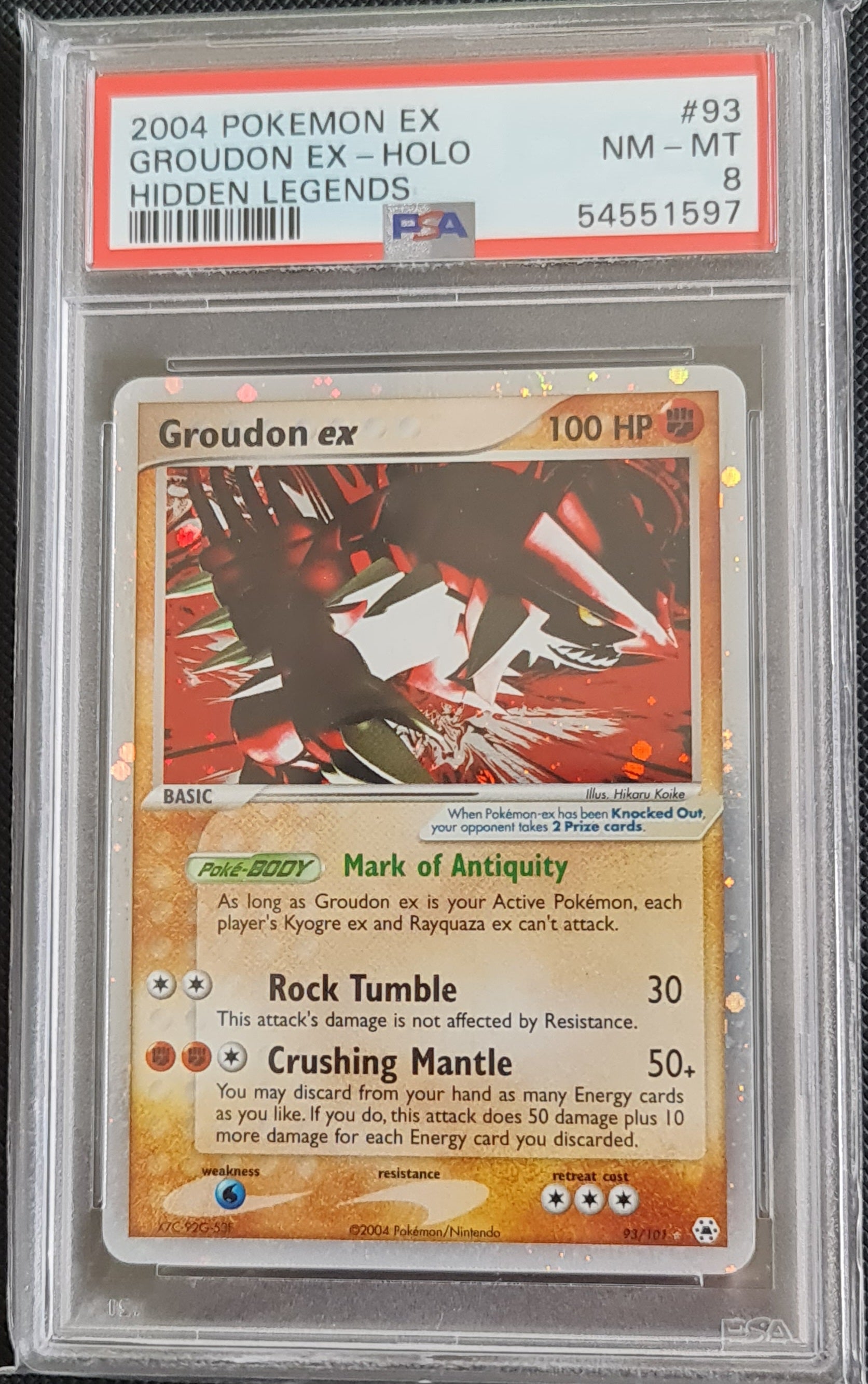 Groudon ex 93/101 Hidden Legends PSA 8 – Poke Stash